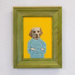 There is a Dog that never goes out, 2020, hand ebroidery, 18 x 13 cm (private collection)
