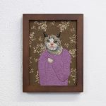 Gatto Fumando, 2020, hand ebroidery, 20 x 15 cm (private collection)