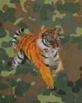 Siberian tiger (selfportrait), 2021, hand embroidery, 21 x 16 cm (private collection)