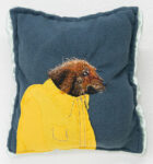 Tuesday Tibetan Mastiff, 2022, hand embroidery / thread painting, application, stuffing, 22 x 21 x 8 cm